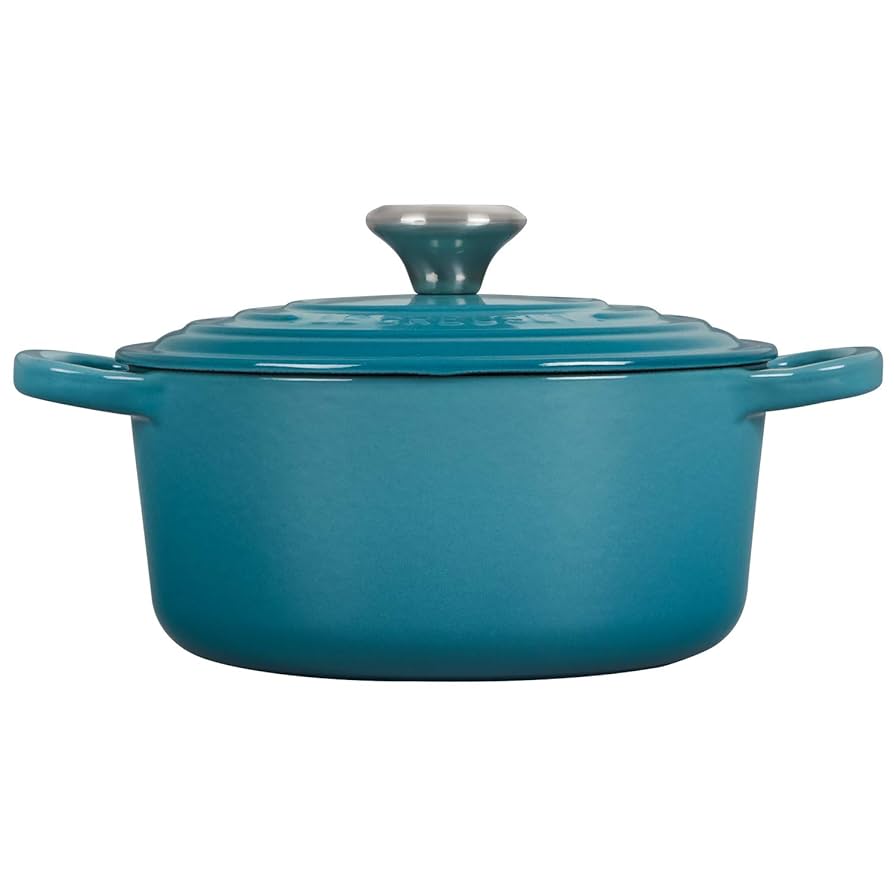 ル・クルーゼ　ラウンド　キャセロール　マロニエ Amazon.co.jp: Le Creuset シグネチャー鋳鉄ラウンド